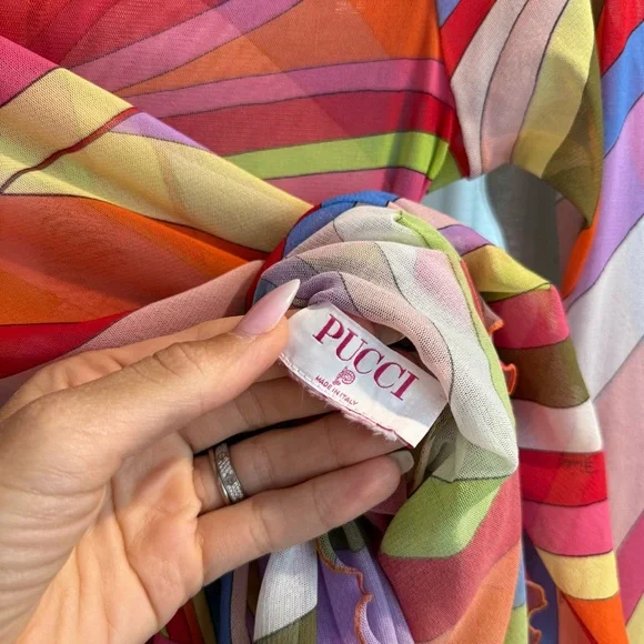 EMILIO PUCCI Sheer Maxi Dress IT40 - Picture 3 of 5